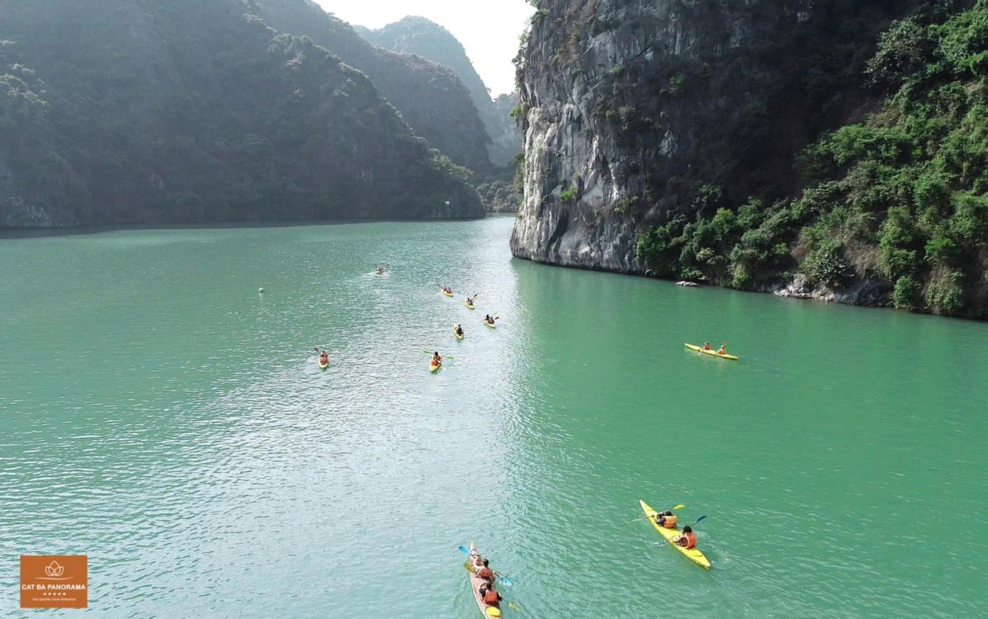 Green Mountain Cat Ba Hotel Dong Khe Sau Kültér fotó